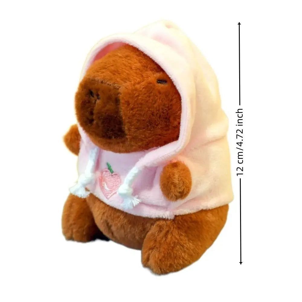 Cute Small Size Capybara Plush Toy with Wings Hoodie Simulation Capybara Doll Fluffty Toy Birthday Gifts