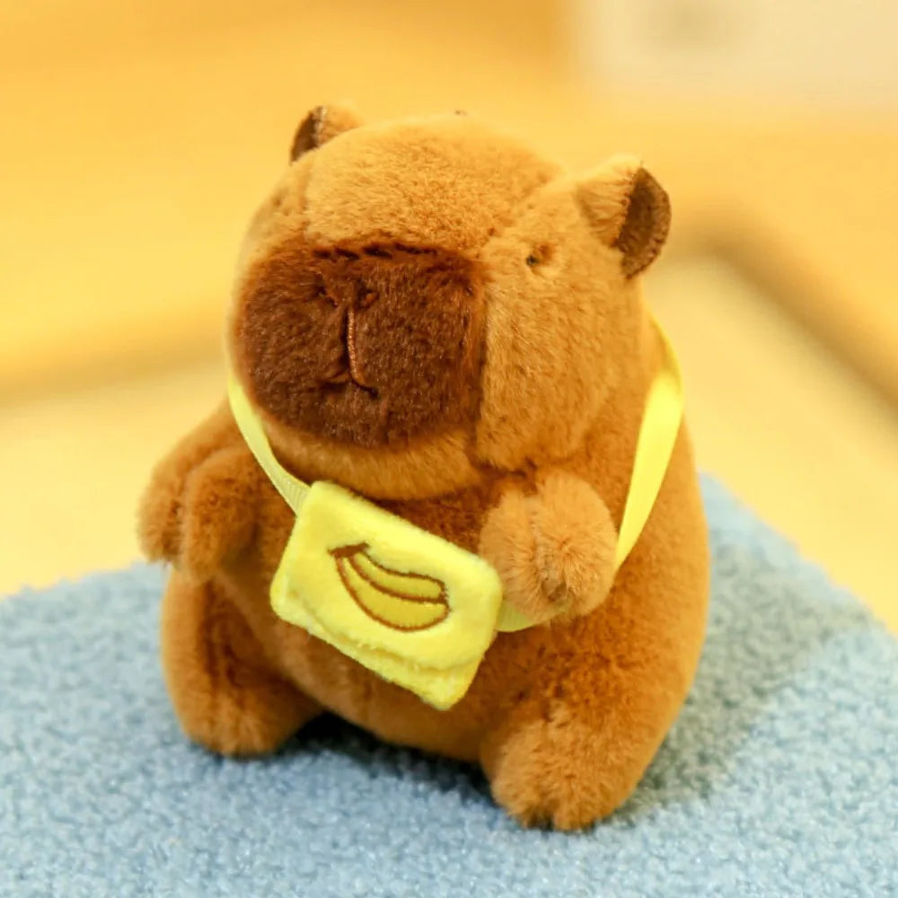 Cute Small Size Capybara Plush Toy with Wings Hoodie Simulation Capybara Doll Fluffty Toy Birthday Gifts