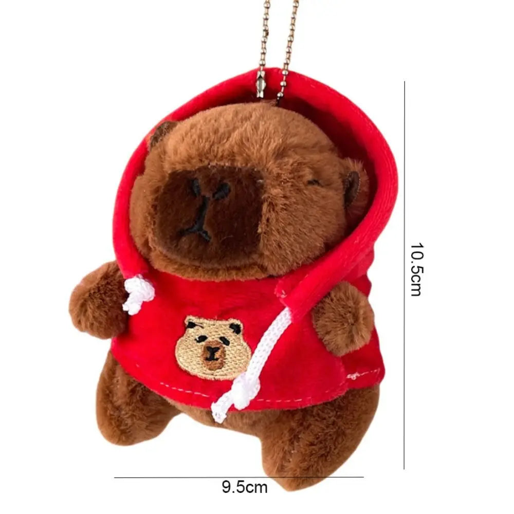 Cute Small Size Capybara Plush Toy with Wings Hoodie Simulation Capybara Doll Fluffty Toy Birthday Gifts