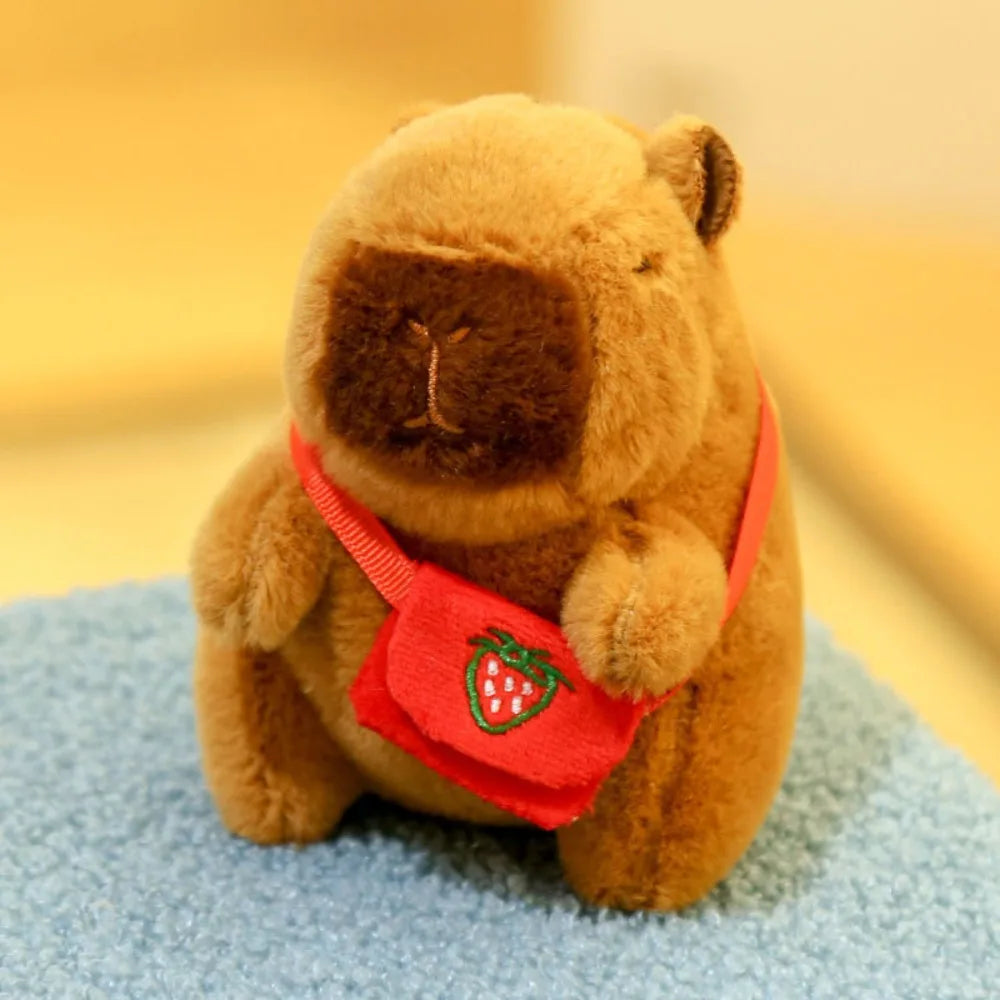 Cute Small Size Capybara Plush Toy with Wings Hoodie Simulation Capybara Doll Fluffty Toy Birthday Gifts