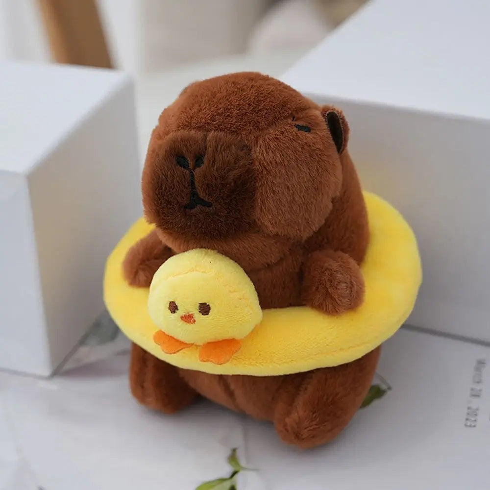 Cute Small Size Capybara Plush Toy with Wings Hoodie Simulation Capybara Doll Fluffty Toy Birthday Gifts