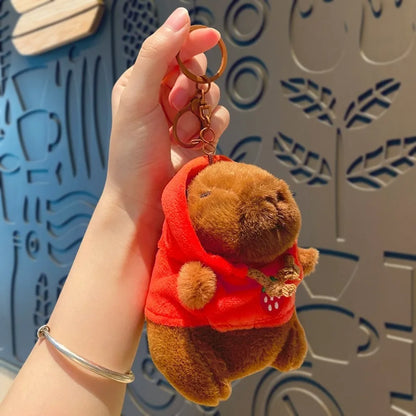 Cute Small Size Capybara Plush Toy with Wings Hoodie Simulation Capybara Doll Fluffty Toy Birthday Gifts